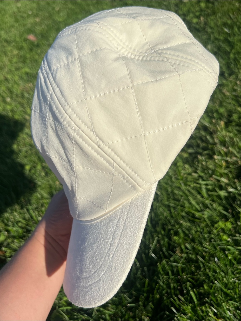 Quilted Cream Women's Baseball Hat